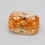 1.04 Ct. Fancy Vivid Brownish Orange Cushion Lab Grown Diamond