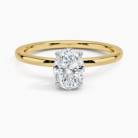 Adorned Mixed Metal Ring - Mixed Metal Engagement Ring