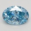 1.50 Ct. Fancy Vivid Blue Oval Lab Grown Diamond