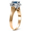 The Elizbeth Ring, smalltop view on a hand
