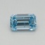 0.30 Ct. Fancy Intense Blue Emerald Lab Grown Diamond
