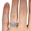 The Aroha Ring, smallzoomed in top view on a hand