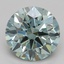 1.09 Ct. Fancy Vivid Greenish Blue Round Lab Grown Diamond