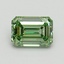 1.02 Ct. Fancy Vivid Pacific Green Emerald Lab Grown Diamond