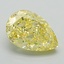 1.35 Ct. Fancy Vivid Yellow Pear Lab Grown Diamond