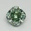 1.98 Ct. Fancy Vivid Pacific Green Cushion Lab Grown Diamond