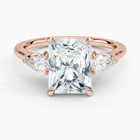 14K Rose Gold Petal Pear Three Stone Diamond Ring (1/2 ct. tw.)