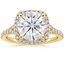 18K Yellow Gold Joy Half-Coverage Diamond Ring, smalltop view