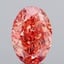 5.01 Ct. Fancy Vivid Brownish Pink Oval Lab Grown Diamond