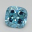 2.63 Ct. Fancy Vivid Malibu Blue Cushion Lab Grown Diamond