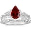 Platinum Luxe Secret Garden Diamond Ring (3/4 ct. tw.) with Winding Willow Diamond Ring