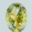 2.44 Ct. Fancy Vivid Green Oval Lab Grown Diamond