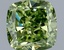 1.11 Ct. Fancy Vivid Green Cushion Lab Grown Diamond