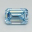 3.82 Ct. Fancy Intense Blue Emerald Lab Grown Diamond