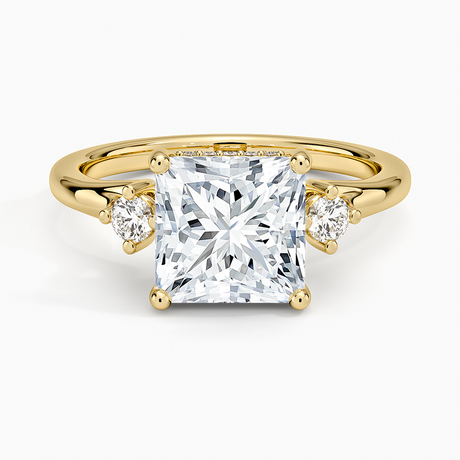 Floating Stone Diamond Engagement Ring