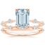 14KR Aquamarine Aimee Diamond Bridal Set, smalltop view