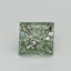 1.02 Ct. Fancy Vivid Green Princess Lab Grown Diamond