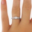 The Linnea Ring, smalltop view on a hand