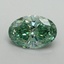 1.05 Ct. Fancy Vivid Pacific Green Oval Lab Grown Diamond