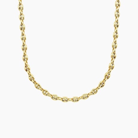 Avery Puffed Anchor Link Chain Necklace