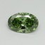 2.04 Ct. Fancy Vivid Green Oval Lab Grown Diamond