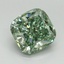 2.01 Ct. Fancy Vivid Green Cushion Lab Grown Diamond
