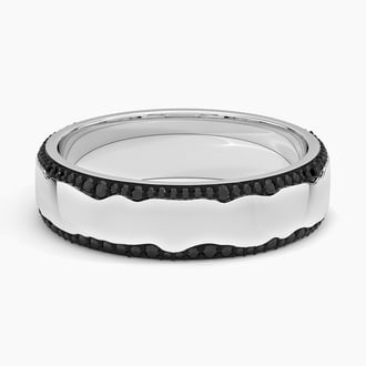 Glacier Eternity Black Diamond 6mm Wedding Ring (1/2 ct. tw.) in Platinum