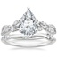 18K White Gold Luxe Willow Diamond Ring (1/4 ct. tw.) with Willow Diamond Ring (1/10 ct. tw.)