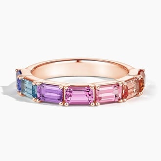 Luxe Sunset Ombre Emerald Cut Ring
