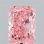 0.76 Ct. Fancy Vivid Pink Radiant Lab Grown Diamond