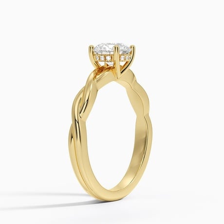 Twisted Vine Hidden Halo Diamond Ring