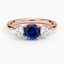 14K Rose Gold Selene Three Stone Diamond Ring (1/3 ct. tw.), smalltop view