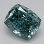 3.10 Ct. Fancy Vivid  Green Cushion Lab Grown Diamond