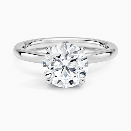 18K White Gold 2mm Petite Elodie Perfect Fit Solitaire Ring