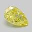 2.04 Ct. Fancy Intense Yellow Pear Lab Grown Diamond