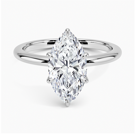 Platinum Esme Hidden Halo Diamond Ring