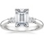 18K White Gold Rialto Diamond Ring, smalltop view
