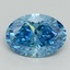 2.02 Ct. Fancy Vivid Blue Oval Lab Grown Diamond