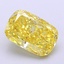 2.79 Ct. Fancy Vivid Yellow Cushion Lab Grown Diamond