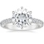 18K White Gold Sienna Three-Quarter Coverage Diamond Ring, smalltop view