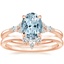 14KR Aquamarine Nadia Diamond Bridal Set, smalltop view