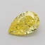 1.51 Ct. Fancy Vivid Yellow Pear Lab Grown Diamond