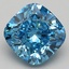 2.02 Ct. Fancy Vivid Blue Cushion Lab Grown Diamond