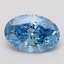 1.35 Ct. Fancy Vivid Blue Oval Lab Grown Diamond