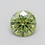 1.06 Ct. Fancy Vivid  Green Round Lab Grown Diamond