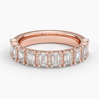 Naya Half Coverage Lab Diamond Ring (7/8 ct. tw.) in 14K Rose Gold