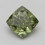 4.09 Ct. Fancy Vivid Green Cushion Lab Grown Diamond