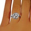 The Caspia Ring, smalltop view on a hand