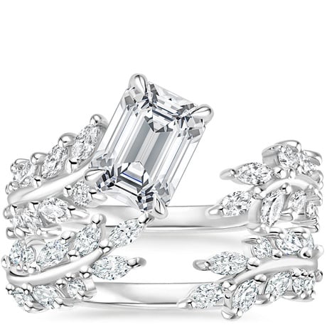 Platinum Sweeping Ivy Diamond Bridal Set (1 ct. tw.)