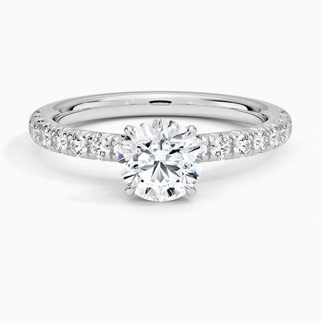 French Pavé Diamond Ring